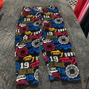 Graphic sweat pants medium/large